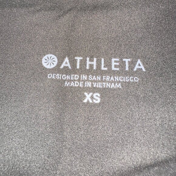 Athleta Salutation Stash Pocket Womens MXS Green Compression Pants Yoga - Picture 4 of 7